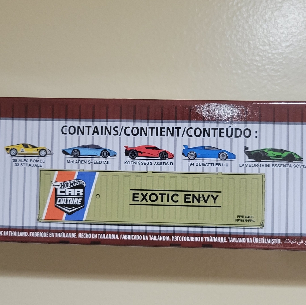 Exotic hot wheels set